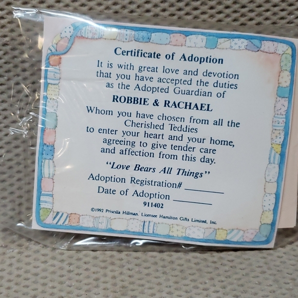 Cherished Teddies, Robbie and Rachel - Picture 4 of 6